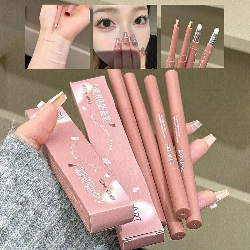 1 Bicolor Lying Silkworms Pen Highlighter Nude Lower Eyelid Contour