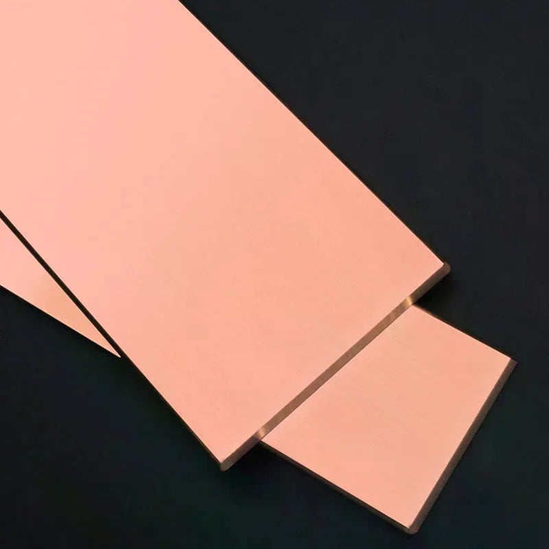 Length 200 300 T2 Copper Flat Bar Strip Pure Plate CNC DIY Material Zpaxo