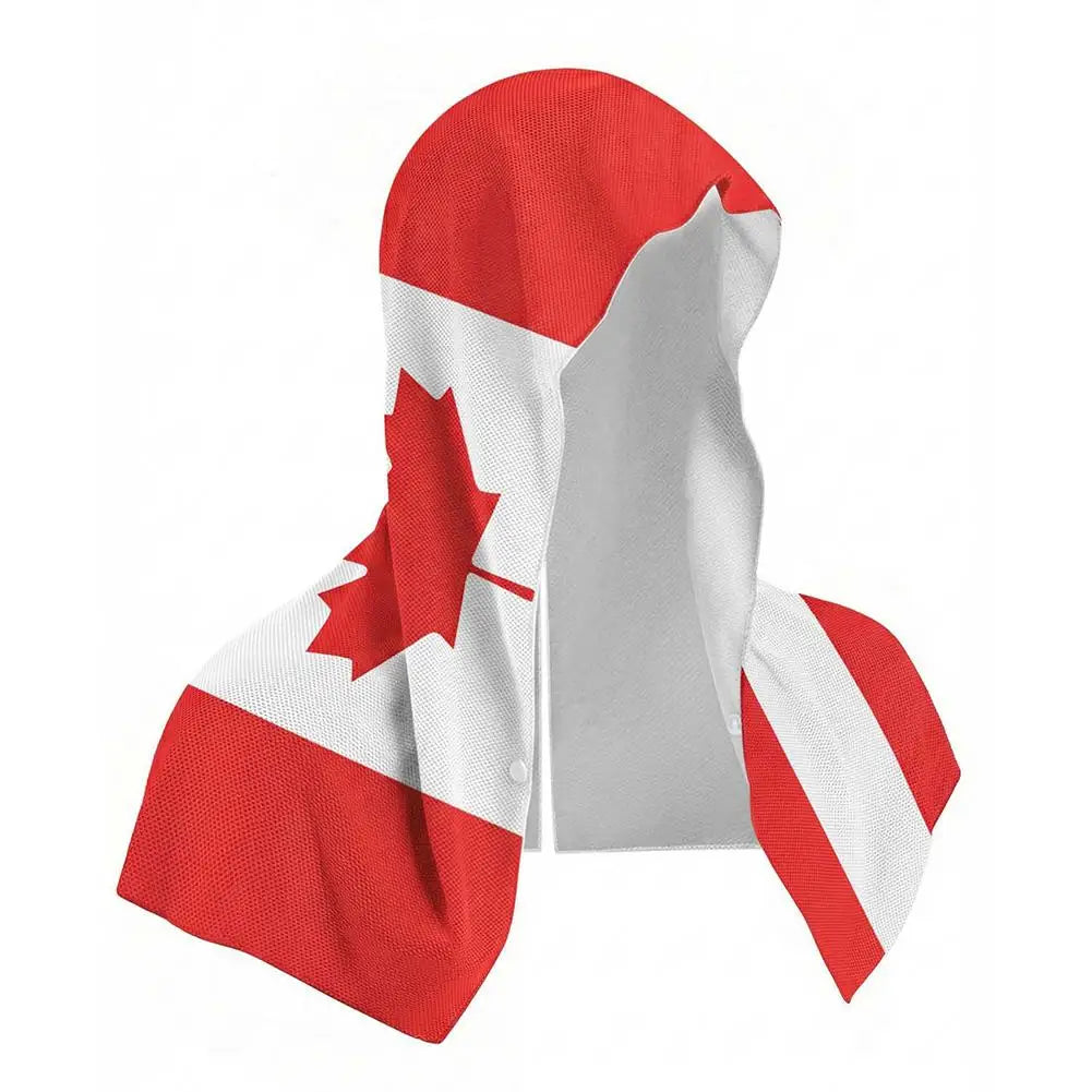 Country Quick Dry Shawl Sports Coldproof Hooded Headband Camping Gym Wipe Sweating Cooling Towel Sunscreen Quick Dry Head Cover Zpaxo Country2