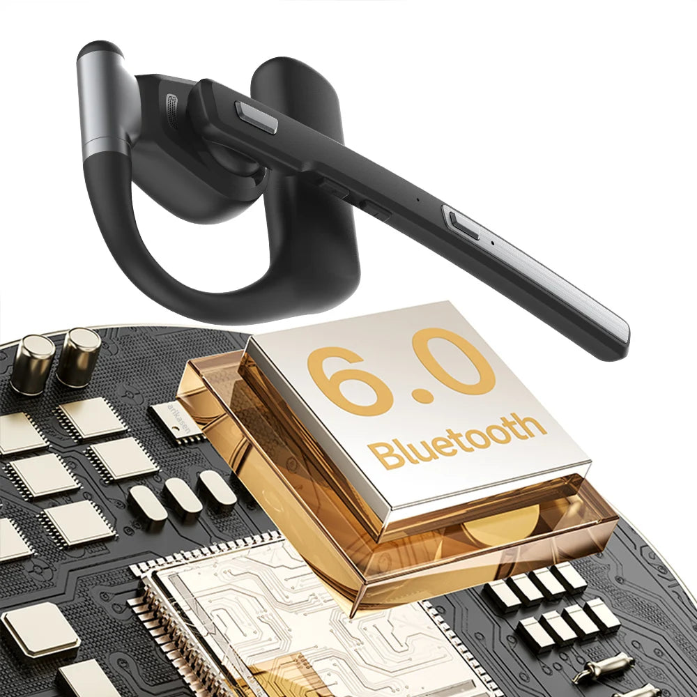 Bluetooth Headset V6 0 Wireless Dual Noise-canceling Microphones