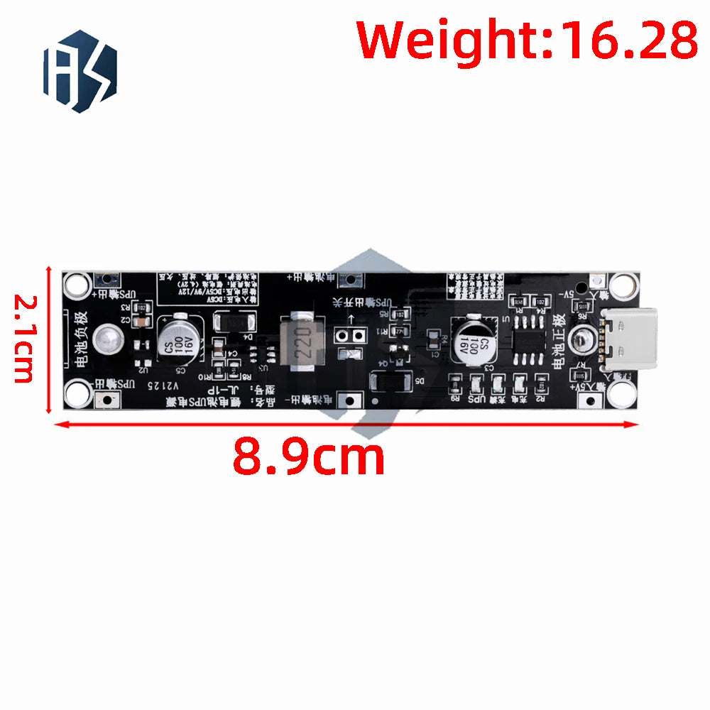 18650 UPS Power Supply Module 5V 9V 12V 1A Synchronous Boost Zpaxo