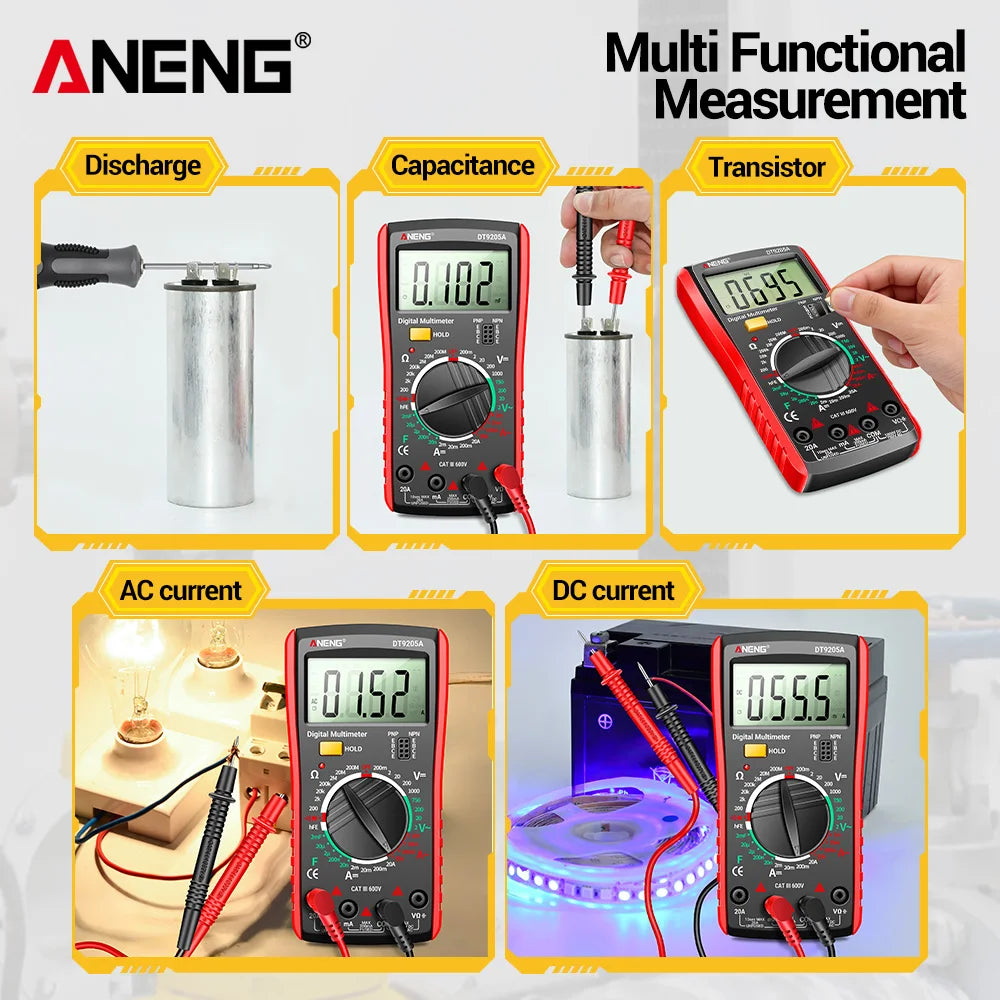 ANENG DT9205A Multi-functional Multimeter Digital True RMS