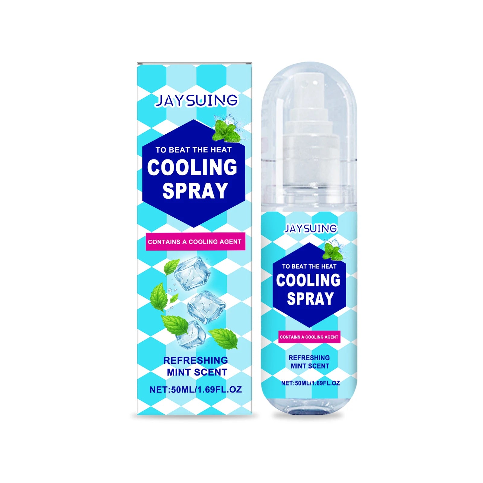 Jaysuing Cooling Spray Summer Body Cooling Spray Portable Ice Feeling Clothing Training Relief Summer Quickly Cooling Spray Zpaxo 50ml boxed