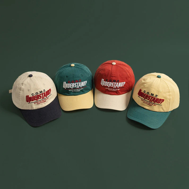 New Big Head Sports Hat Women Versatile Embroidery Contrasting Baseball Cap Men Outdoor Leisure Sunshade Adjustable Hip-hop Hat Zpaxo