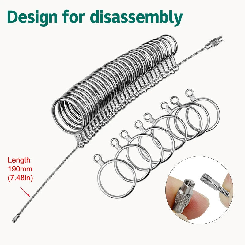 Finger Ruler Tool Jewellery Hand Grip Metal Ring Sizer UK Measurement Zpaxo