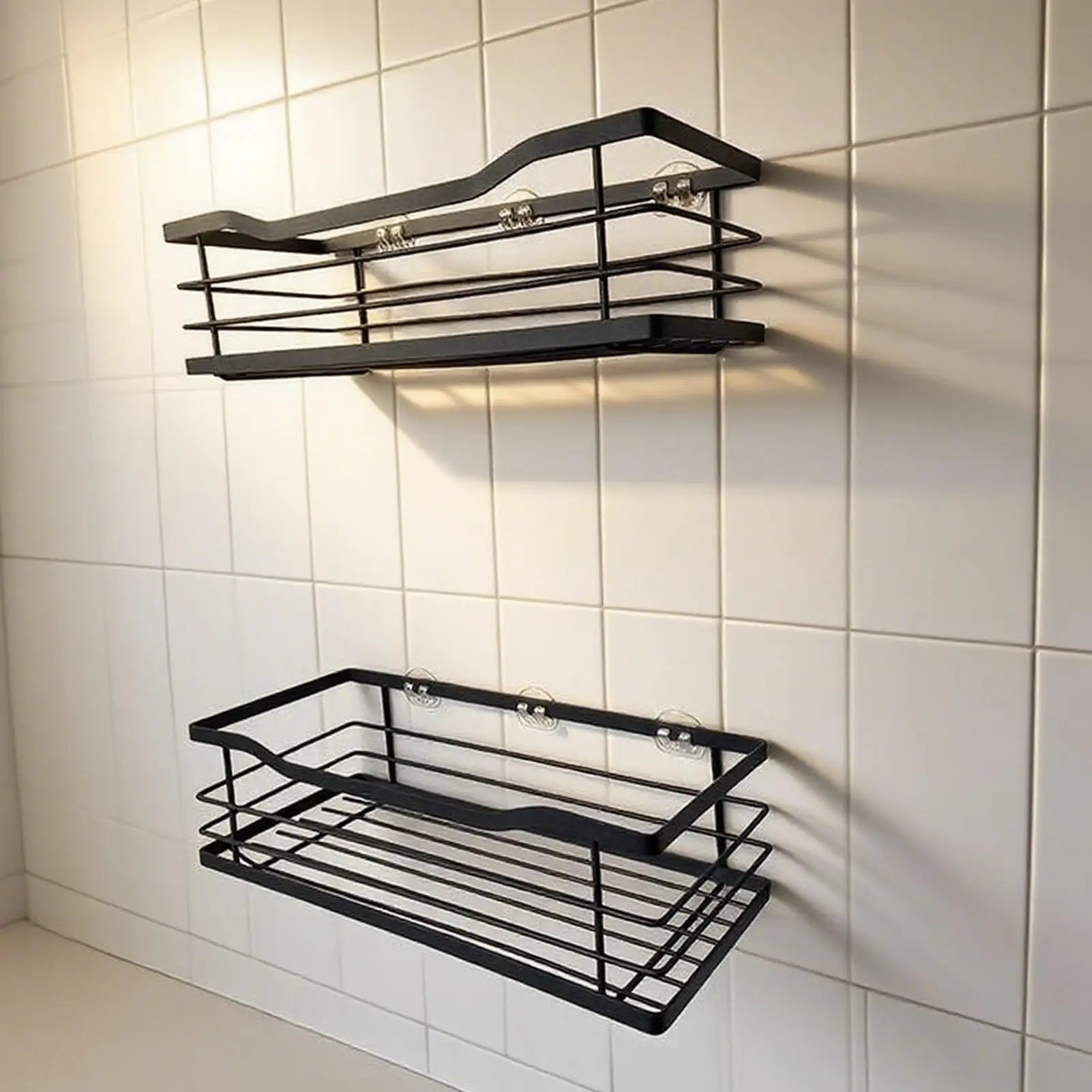 Shower Shelves Storage Shelf Wall Mounted 2 Adhesive Display Rack