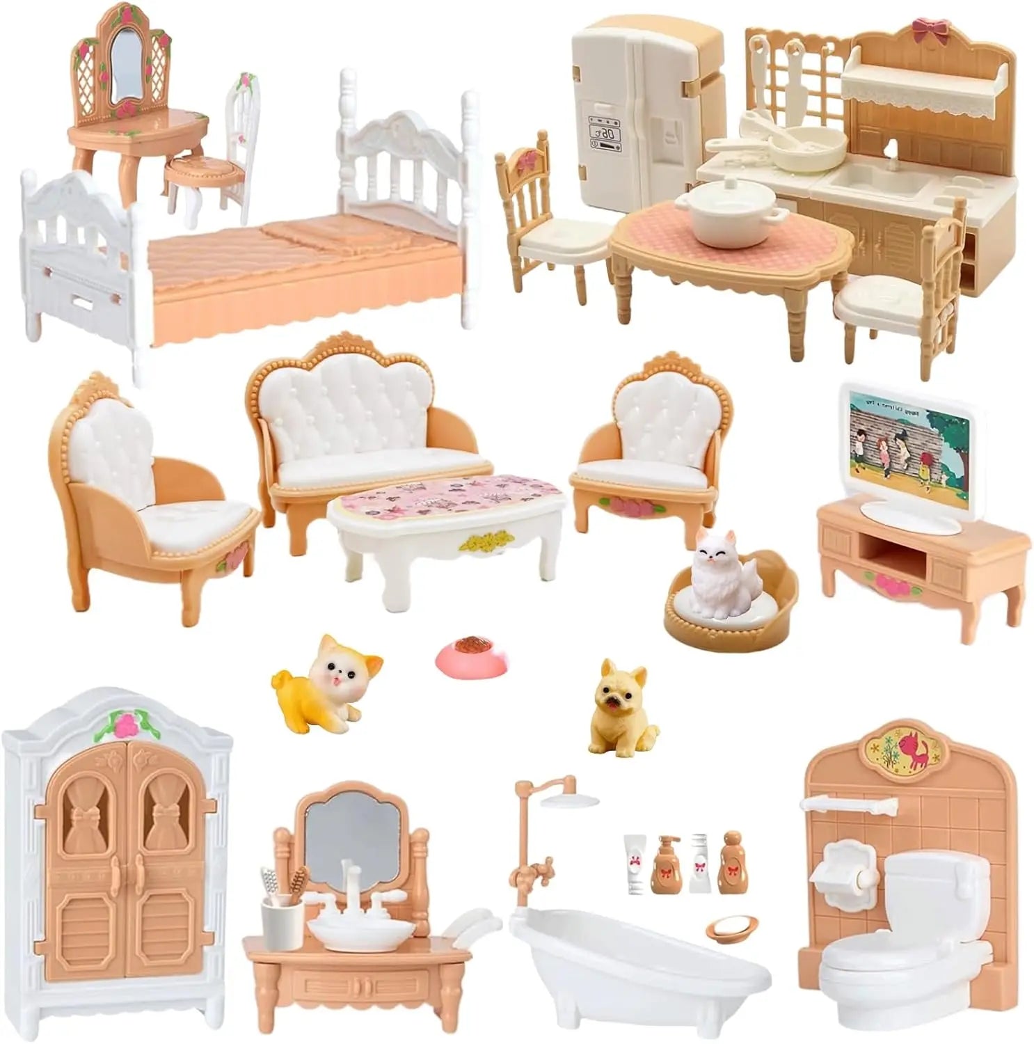 Dollhouse Furniture Miniature 1 12 Scale Dolls House Accessories Cat