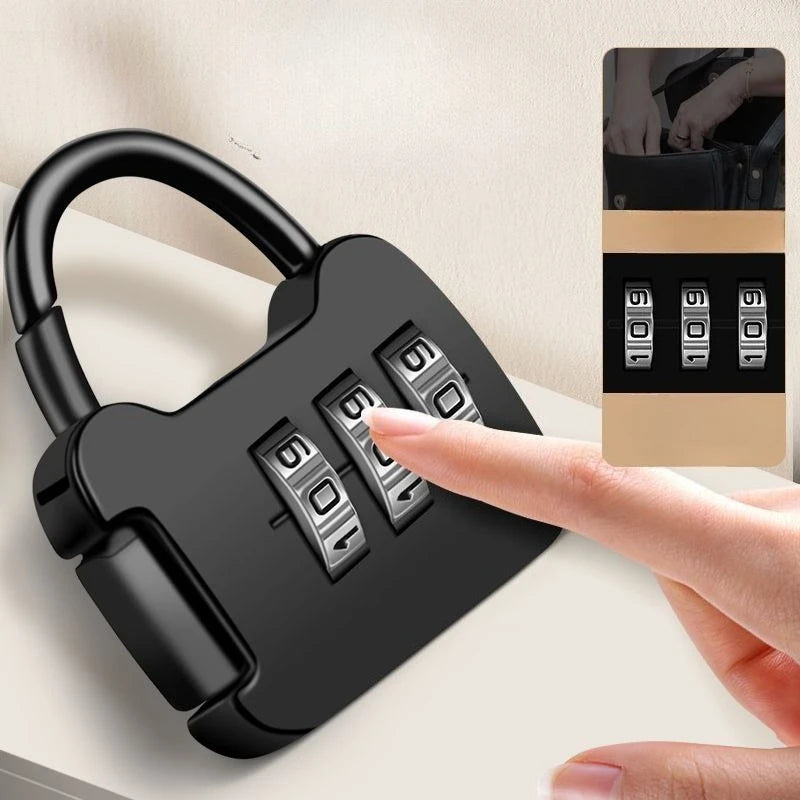 Zinc Alloy 3 Digit Code Combination Password Lock Portable Travel