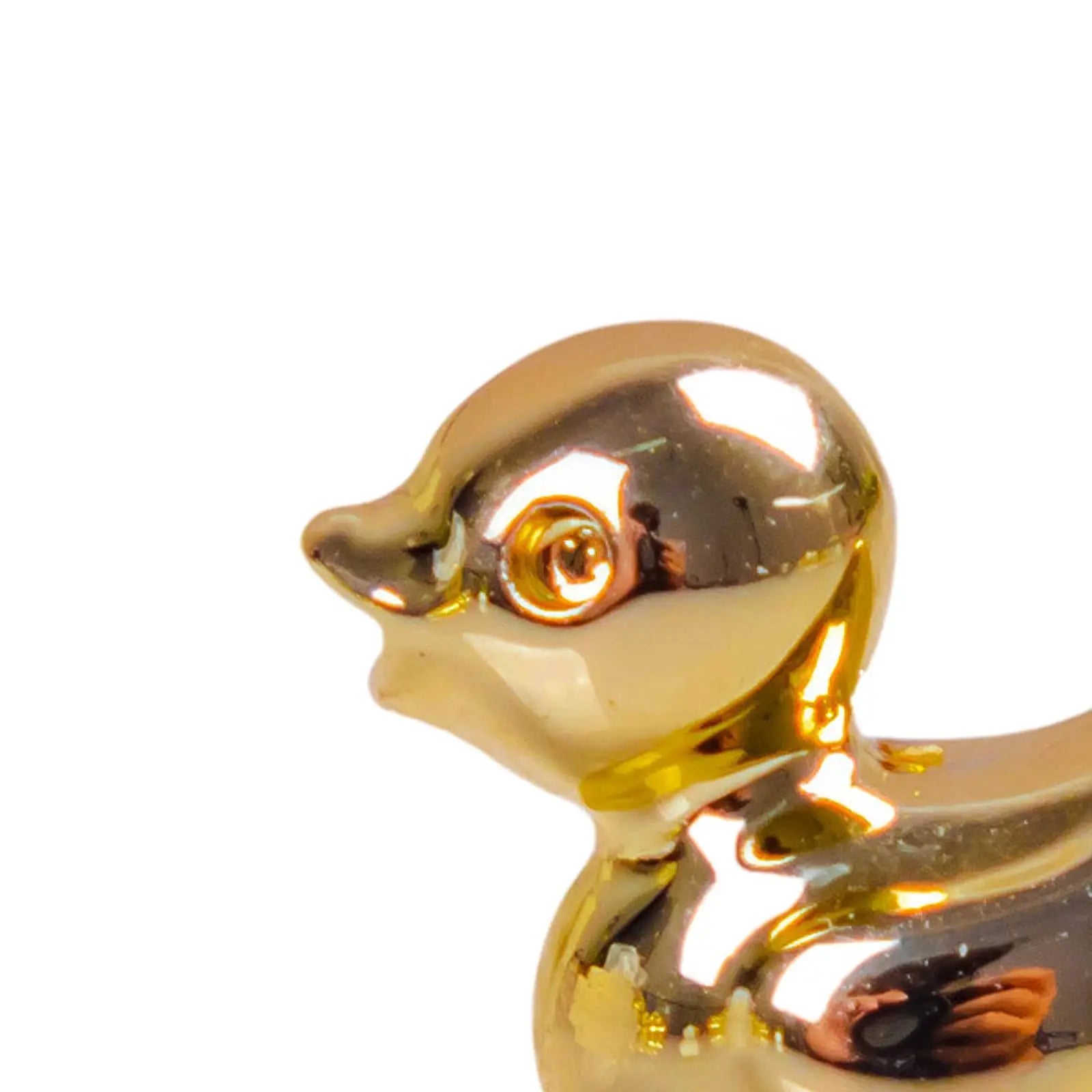 Cute Gold Duck Resin Figurine Small Animal Sculpture Decorative Fairy Zpaxo
