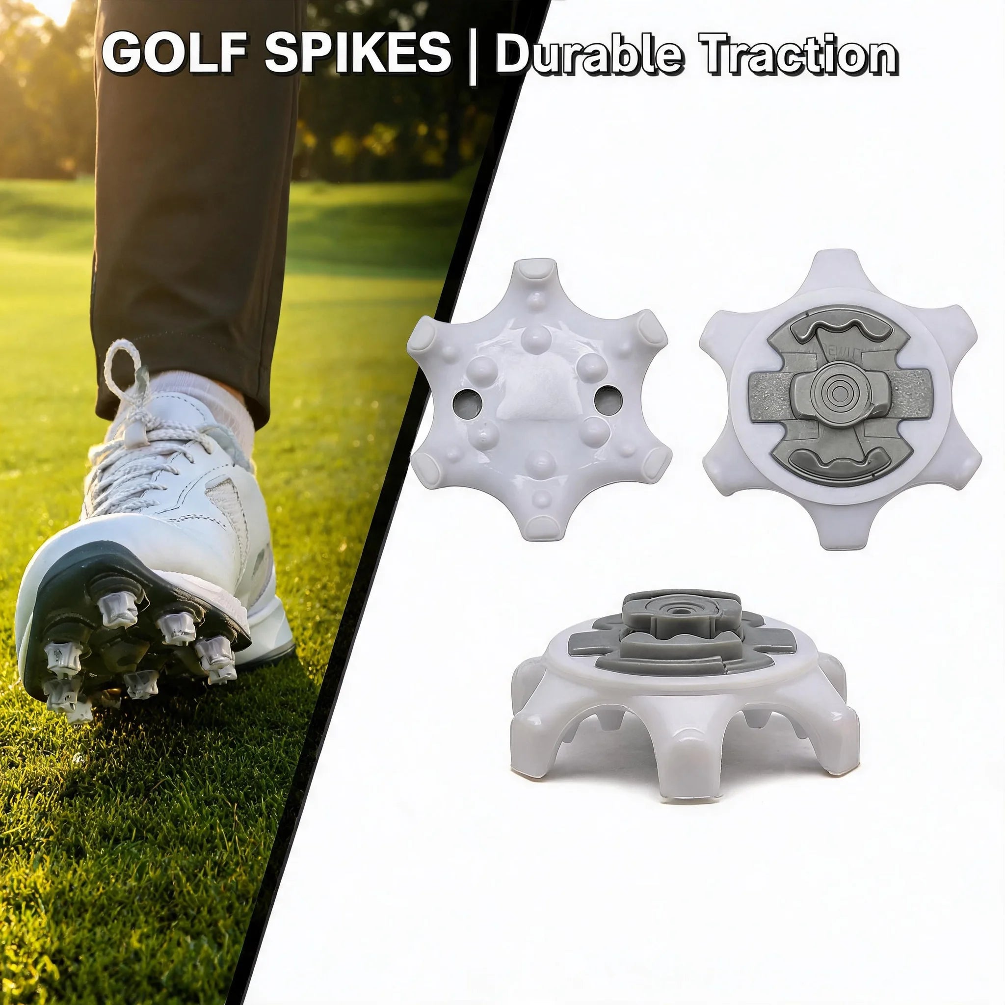 Quick Twist Replacement Golf Shoe Studs – Ultra-Thin Anti-Slip