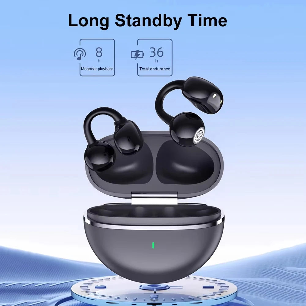 KEBIDUMEI Open Ear Clip Headphones Bluetooth 6 0 Wireless Earphones
