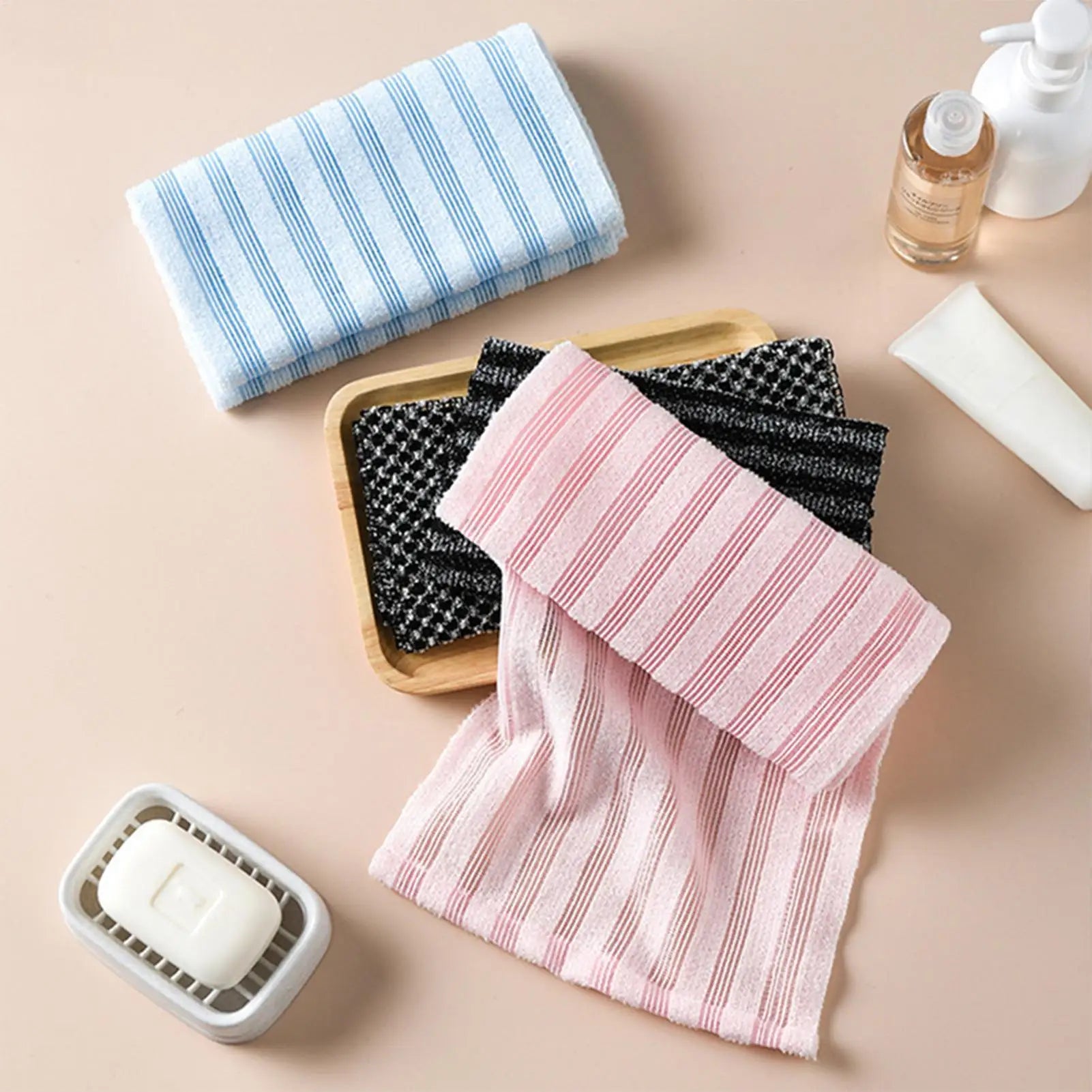 Exfoliating Back Scrubber Towel – Body Wash Cloth for Shower Body Exfoliating Scrubber Zpaxo