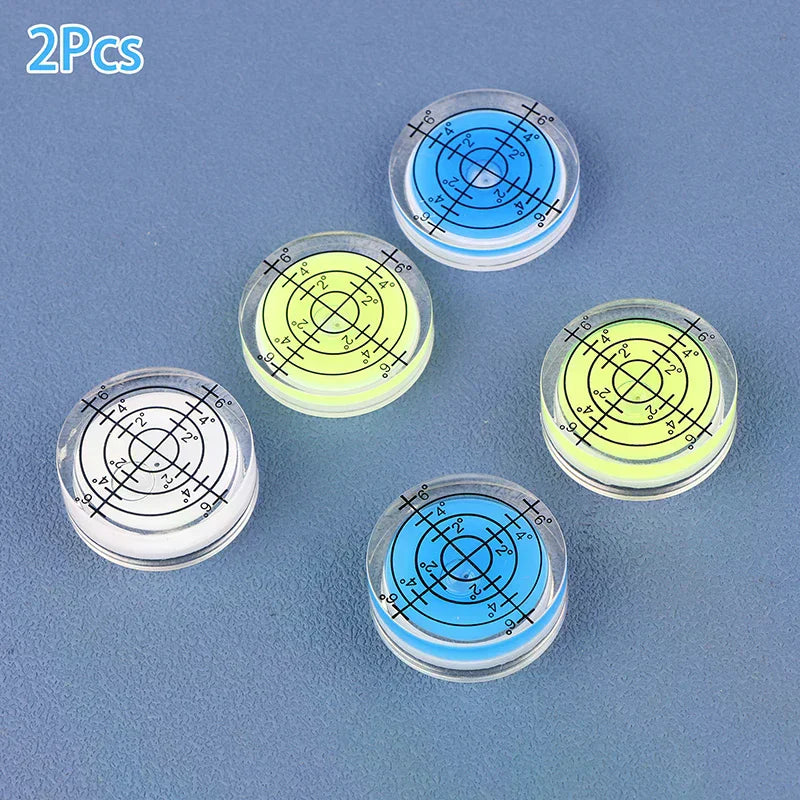 2pcs 32mm Spirit-Bubble Level Surface Degree Marking Level Round Measuring Meter Acrylic For Construction Manual Tools Parts Zpaxo