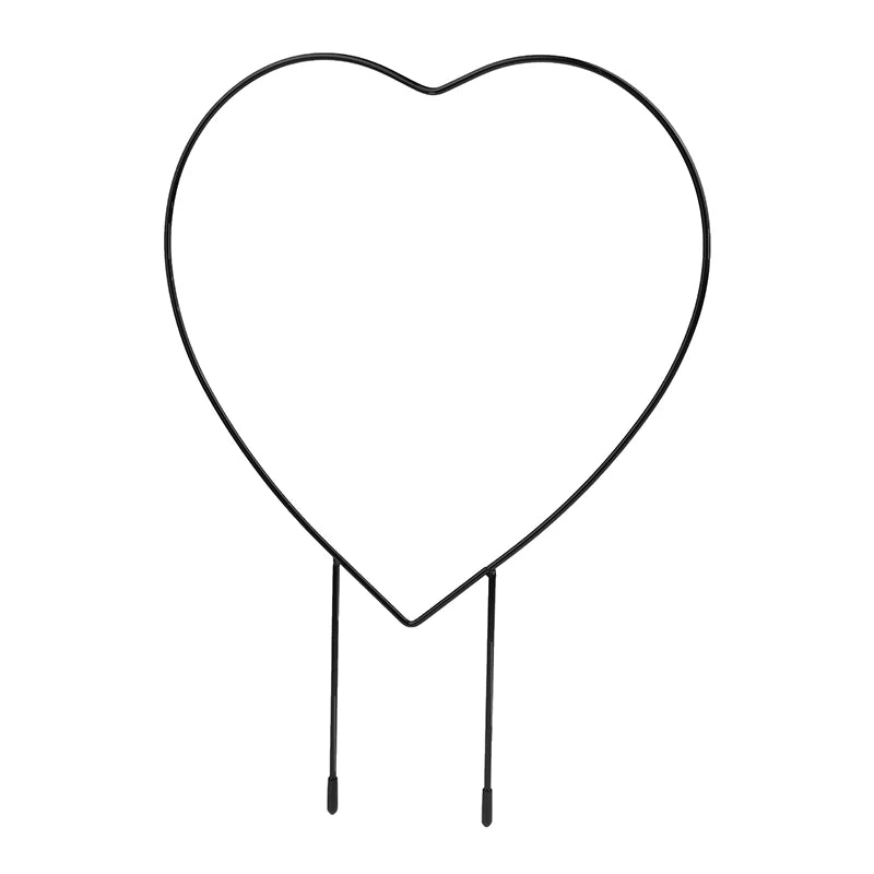 1PC Plant Trellis Support Frame Heart-shaped Vine Climbing Rack Iron Garden Plant Support Stake Stand Flower Garden Decor Zpaxo