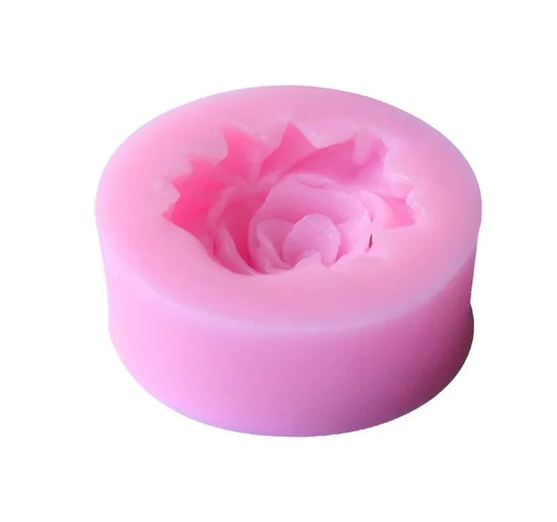 3D Rose Chocolate Mold Fondant Cake Decorating Tools Silicone Soap s Zpaxo