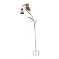 Solar Garden Statues Powered Kingfisher Light Pathway Waterproof