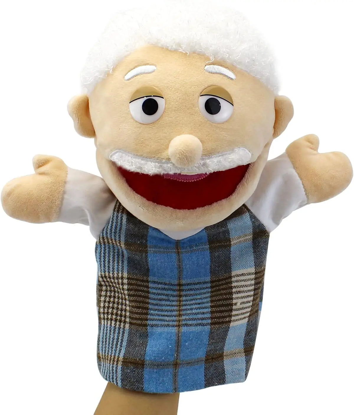 Family Plush Hand Puppets 28- Soft Skin-friendly Toy Open-mouth Zpaxo Grandpa