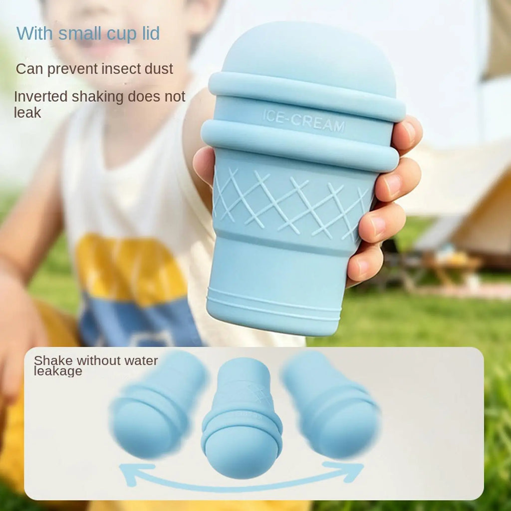 Folding Camping Cup Ice Cream Shape Portable Water Bottle Travel Home