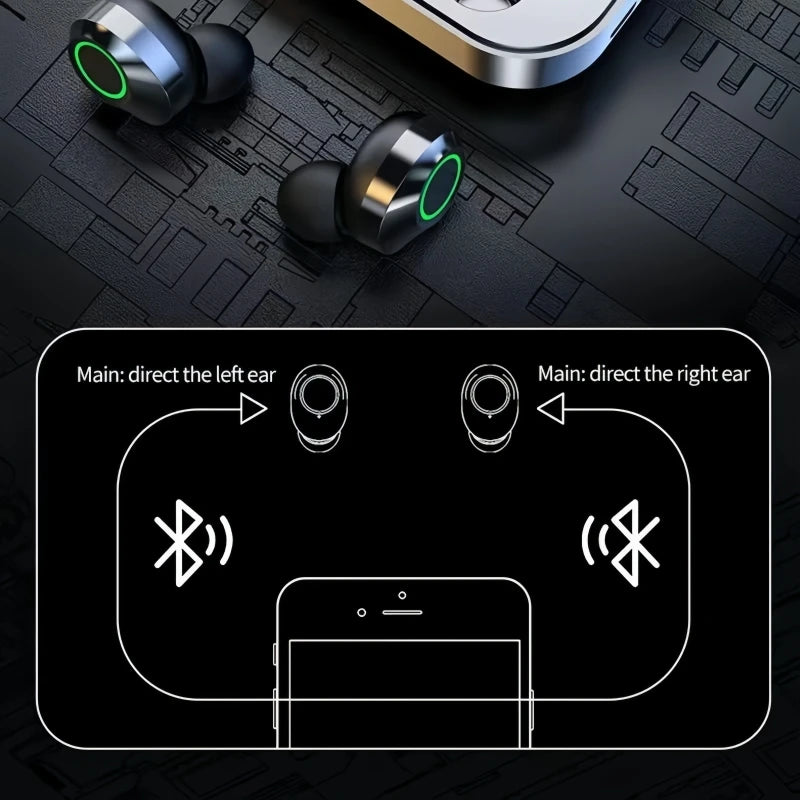 Long Playtime Touch Control True Wireless Earbuds Headphones