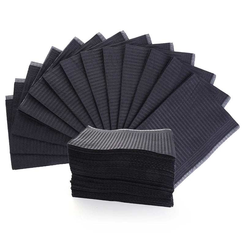 20/50/125Pcs Disposable Tattoo Clean Pad Nail Art Table Mat Foldable Table Covers Waterproof Tablecloth Manicure Beauty Tools Zpaxo 125pcs Black