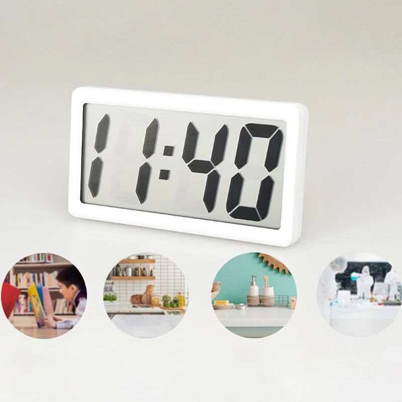 Mini Battery Powered Digital Desk Clock Time Date 12-hour Display Table Clock Wall-mounted LCD Clock With AG10 Battery Zpaxo