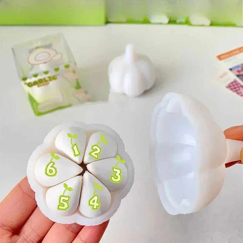 Cute Garlic Shaped Eraser Detachable Mini Clove Pencil Erasers