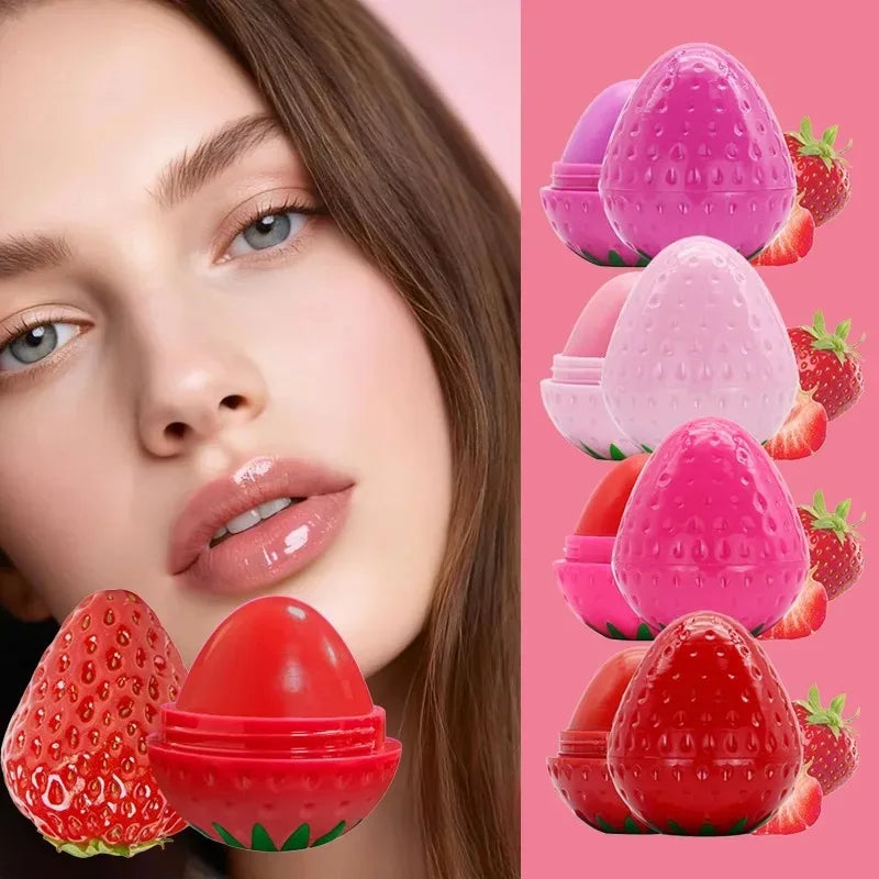 1/4Pcs Strawberry Lip Balm Long-Lasting Moisturizing Repair Hydrating Red Lipstick Set Fruits Repair Dry Lip Care Cosmetics Gift Zpaxo