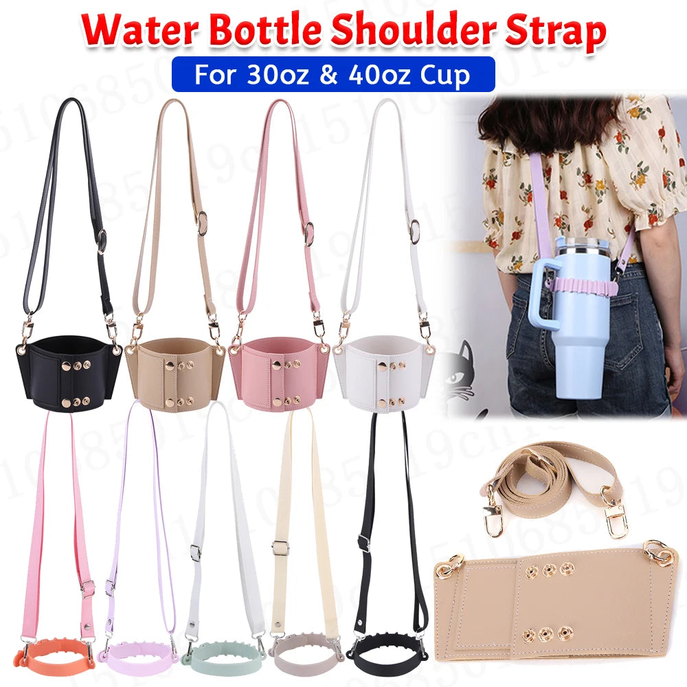 Water Bottle Handle Adjustable Shoulder Strap Lanyard Hands Carrier Zpaxo