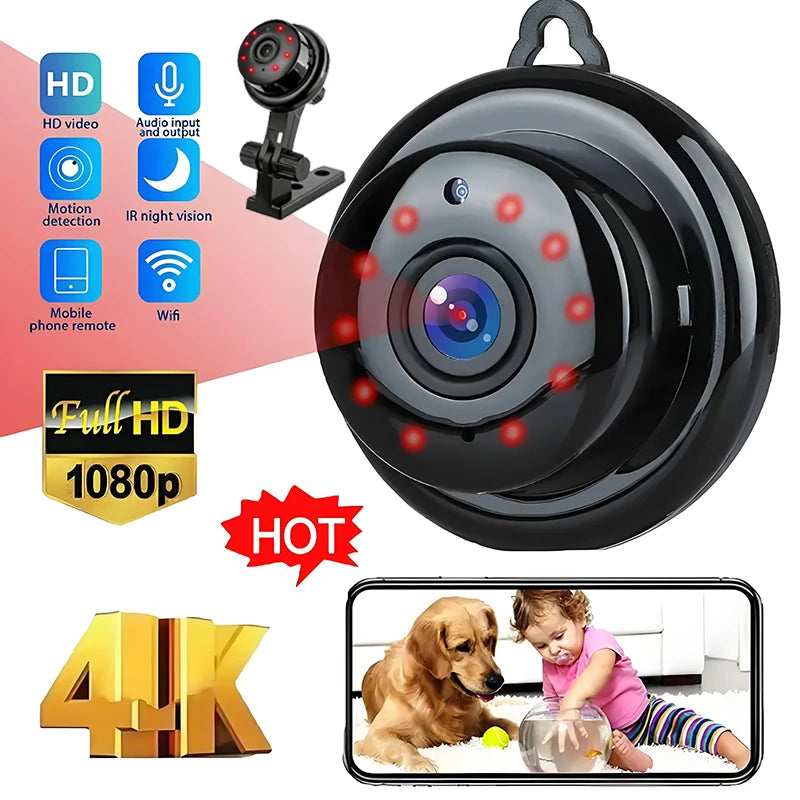 4K HD Wireless Wifi Camera Infrared Night Vision Mini Outdoor Smart