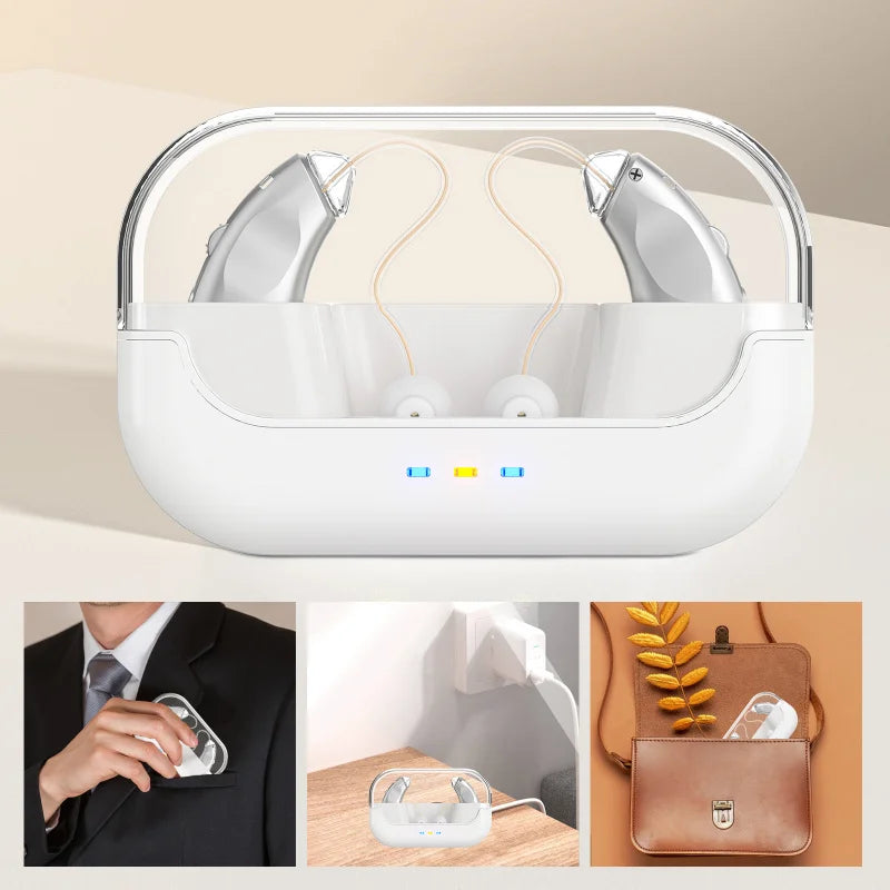 Hearing Amplifiers Earbud Invisible Long-lasting Charging Case