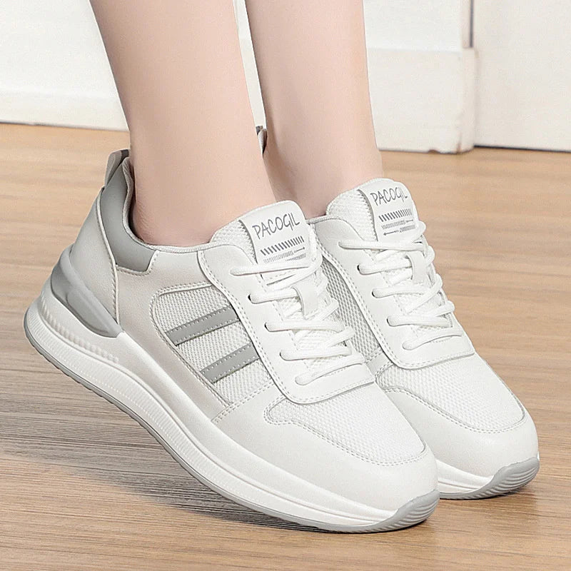 Small White Shoes Women's Spring Fashionable Versatile Breathable Zpaxo ZX831 White Grey 39 China Mainland