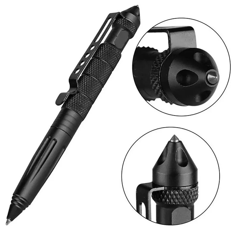 Multifunction Military Tactical Pen School Student Office Ballpoint Pens Metal Emergency Glass Breaker Self Defense EDC Supplies Zpaxo