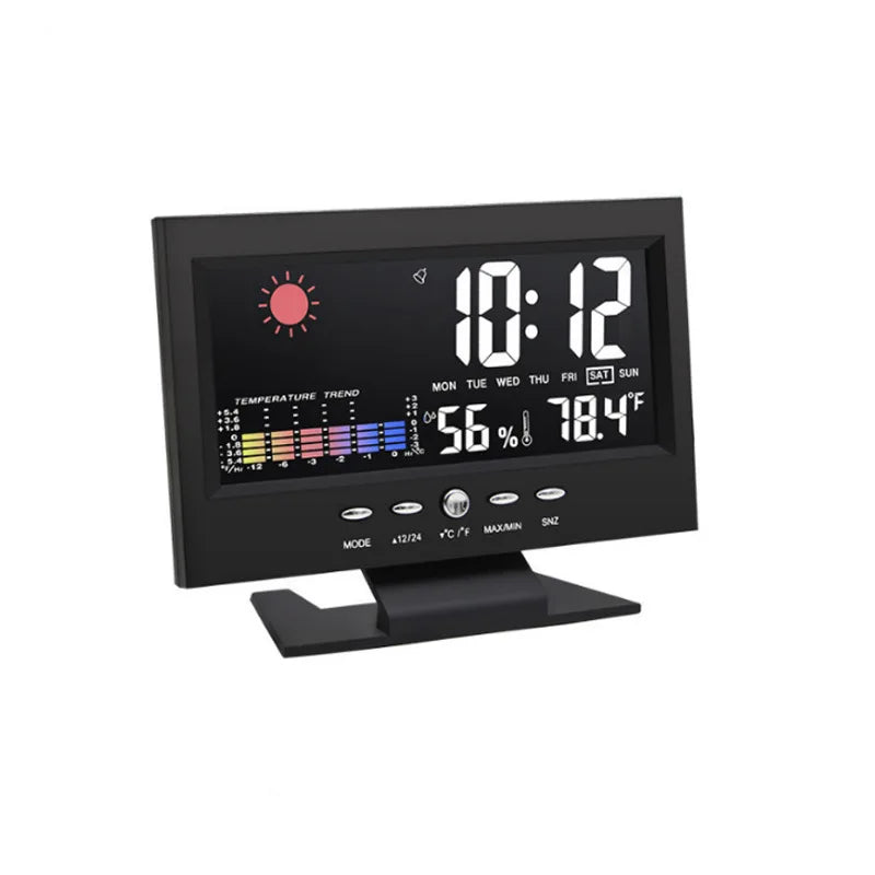 Multifunctional Digital Weather Clock Home Thermometer Hygrometer
