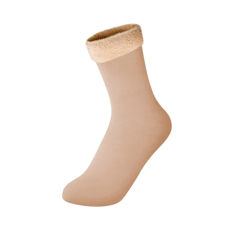 Thermal Plush Velvet Winter Floor Socks – Unisex 3-Pair Set