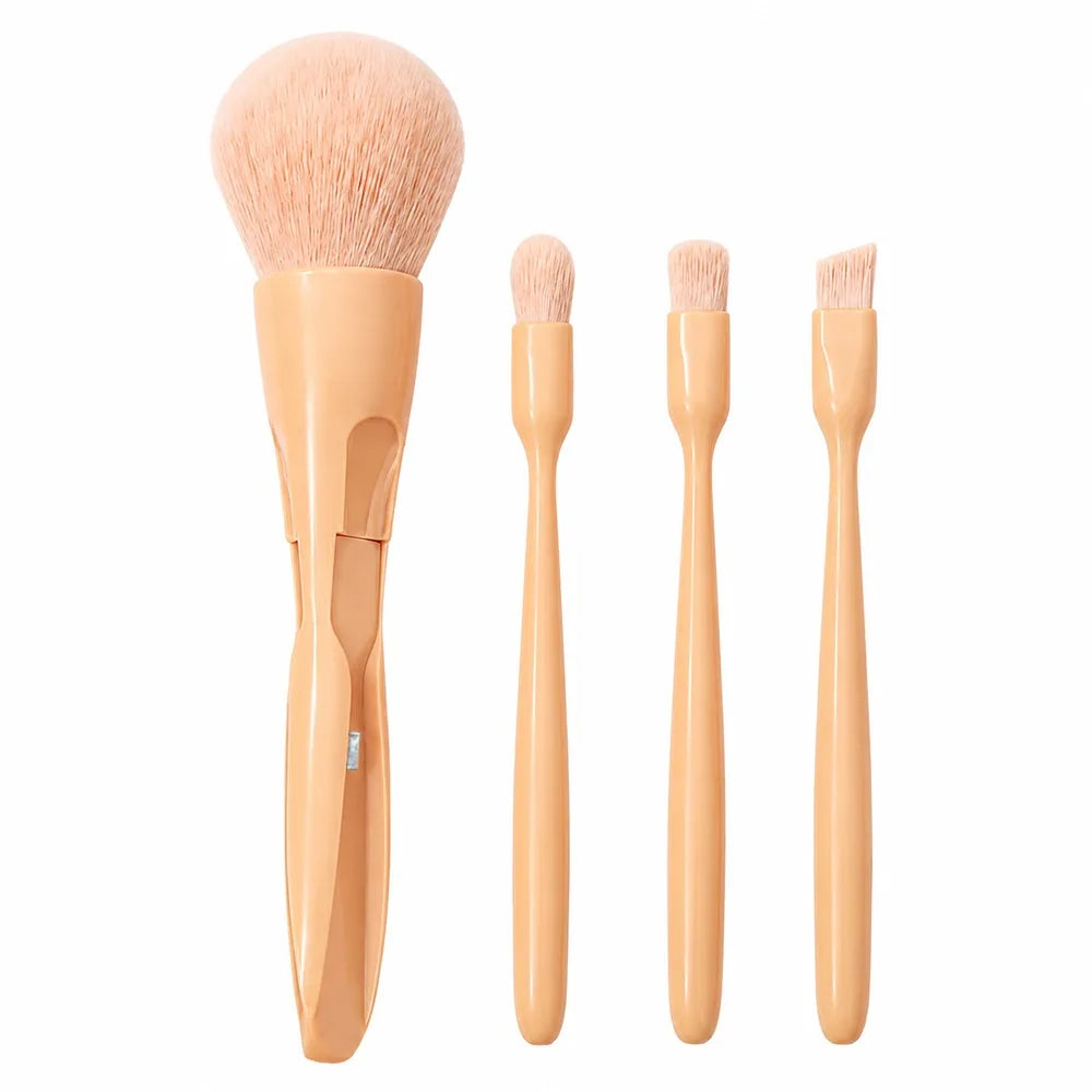 Magnetic 4-in-1 Transformable Brush Multi-purpose Cosmetic Beauty Makeup Brush Set Multifunctional High Coverage Zpaxo Khaki