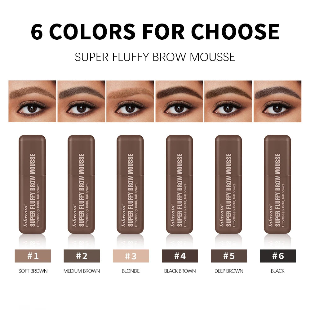 Superfluff Volumizing Brow Mousse Tint for Eyebrows Tinted Brow Gel Brown Long Lasting Waterproof Eyebrow Tattoo Dye Cosmetics Zpaxo