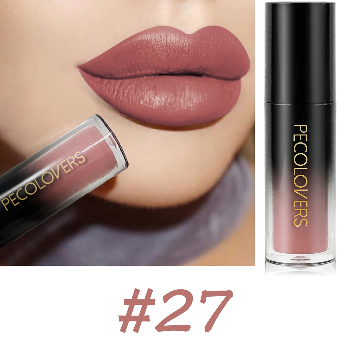 Velvet Matte Lipstick Sexy Red Lip Gloss Waterproof Long Lasting Easy Coloring Non-fading Non-stick Cup Liquid Lip Stick Zpaxo 27