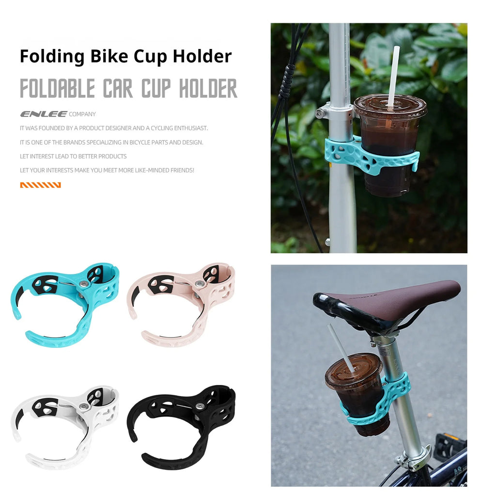New No Punching Bicycle Beverage Cup Standuniversal Beverage Cup Holder Clamping Design Suitable Folding MTB Cycling Road Bike Zpaxo