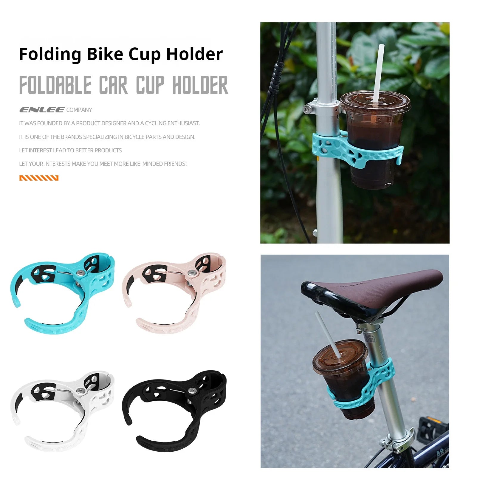 New No Punching Bicycle Beverage Cup Standuniversal Beverage Cup Holder Clamping Design Suitable Folding MTB Cycling Road Bike Zpaxo