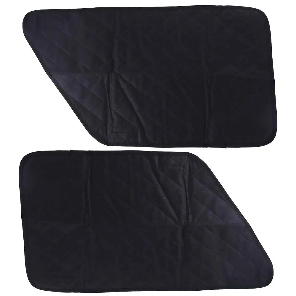 2Pcs Waterproof Dog Car Door Protector Black Oxford Vehicle Door Covers Guard Non-Slip Anti Scratch Car Door Pet Barrier Zpaxo