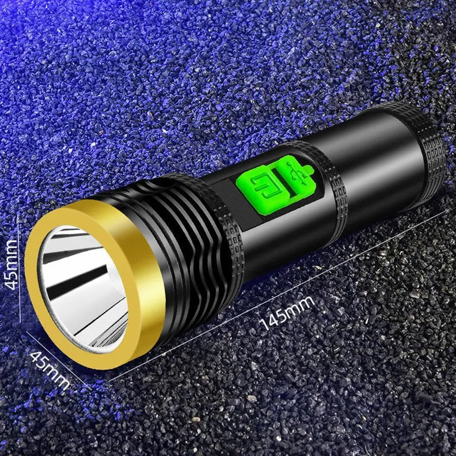 POCKETMAN 3800 Lumen USB Rechargeable LED Flashlight – 3 Modes