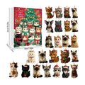 Cat Christmas Countdown Calendar Keychain 2D Acrylic Ornament Charm
