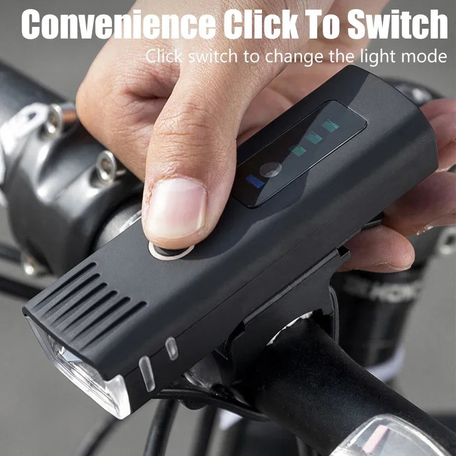 USB Rechargeable Bike Light Set – 1000LM LED Front & Taillight