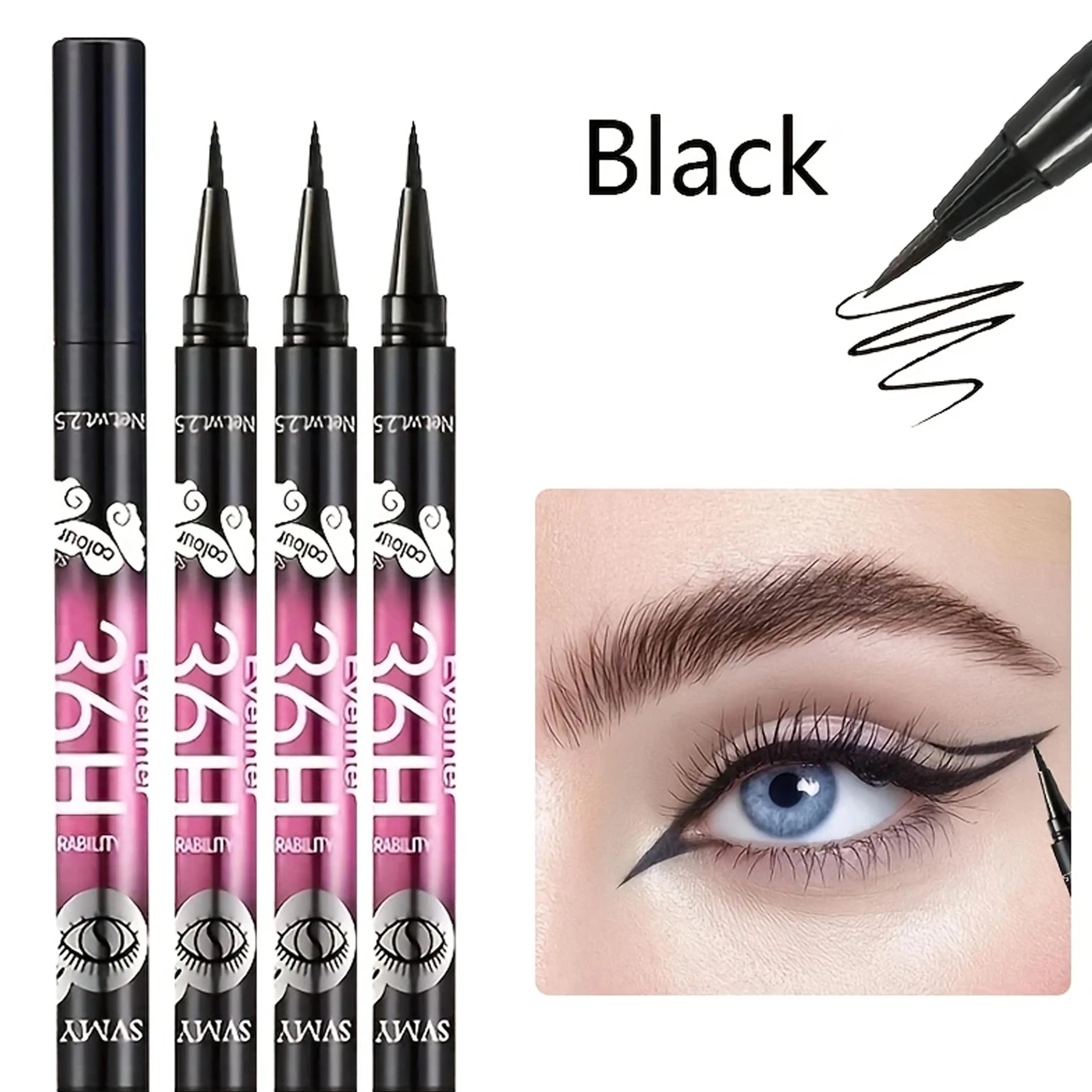 Waterproof Black Eyeliner Pencils-smudge-proof Long-lasting