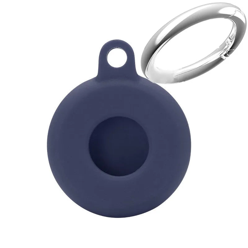 Waterproof Silicone Case Airtag Tracker Protective Cover Keychain Zpaxo Blue