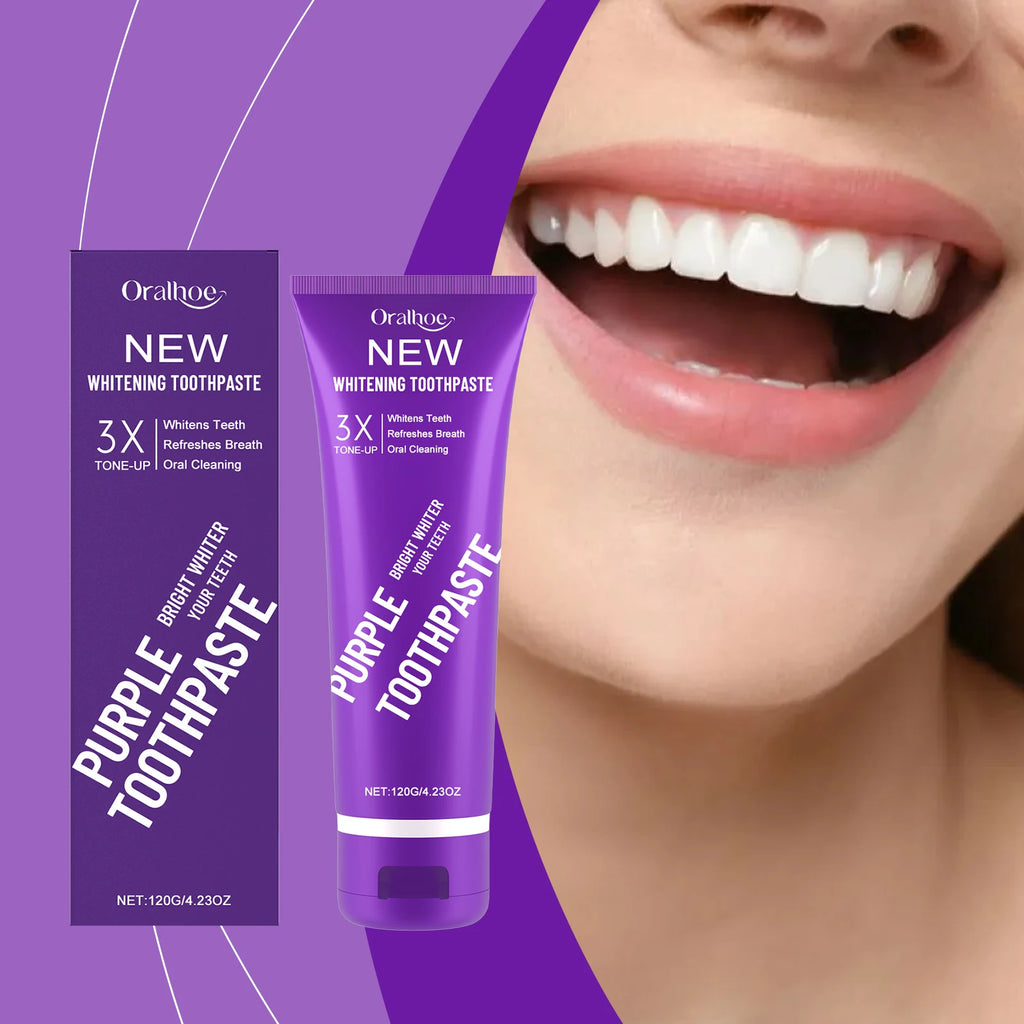 Purple Whitening Toothpaste – Fluoride-Free Fresh Mint 120g Whitening Toothpaste Zpaxo