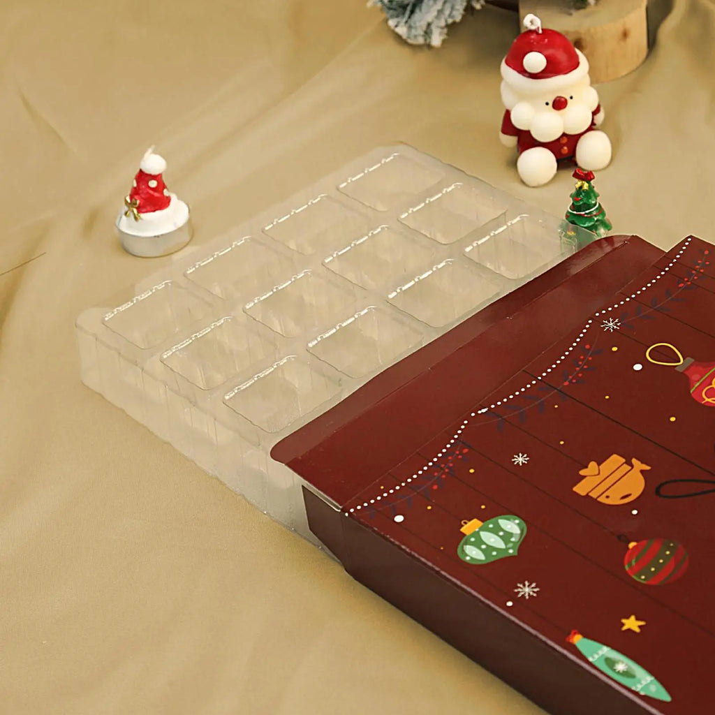 24 Days Christmas Advent Calendar Box Refillable Supports Countdown