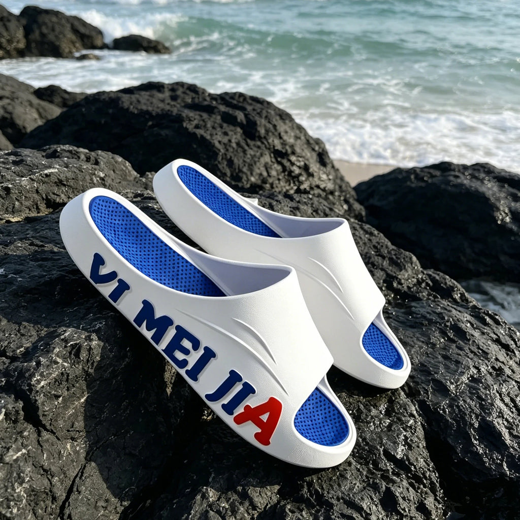 Man Fashion Sandals Solid Beach Slippers Summer Non Slip Soft Unisex