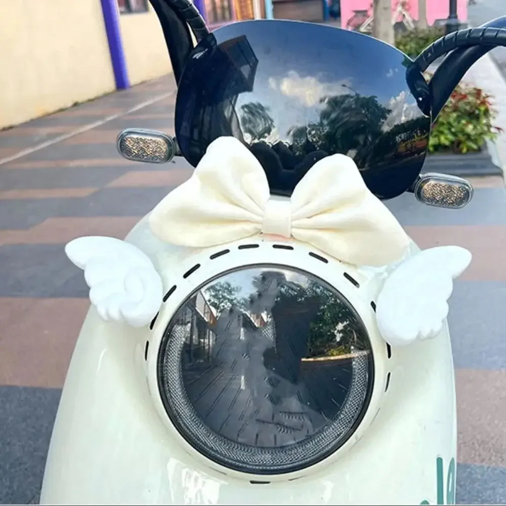 Bowknot Motorcycle Decorative Flowers Wings Helmet Accessories Cute Zpaxo