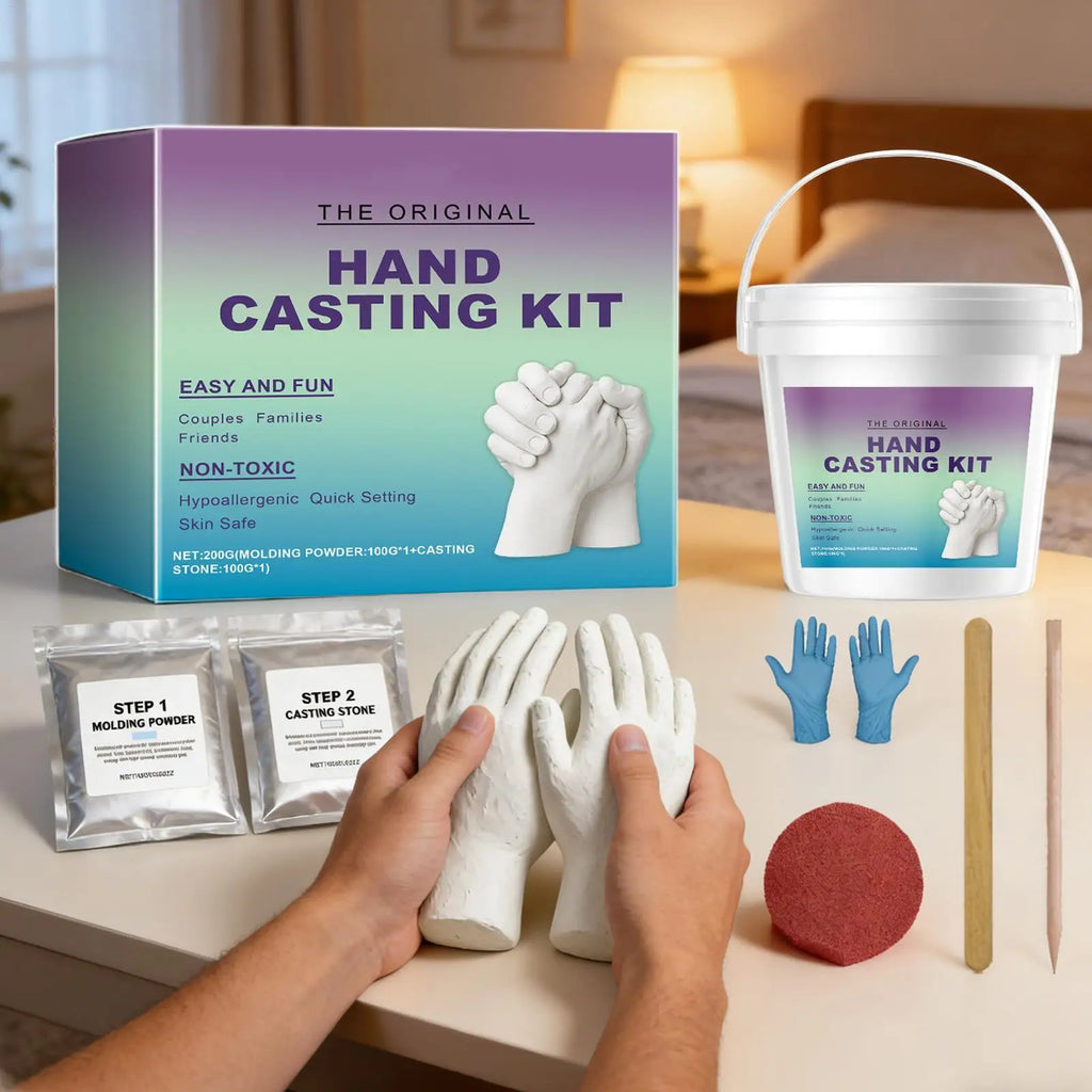 Couples Hand Mold Powder DIY Casting Keepsake Sculpture Plaster